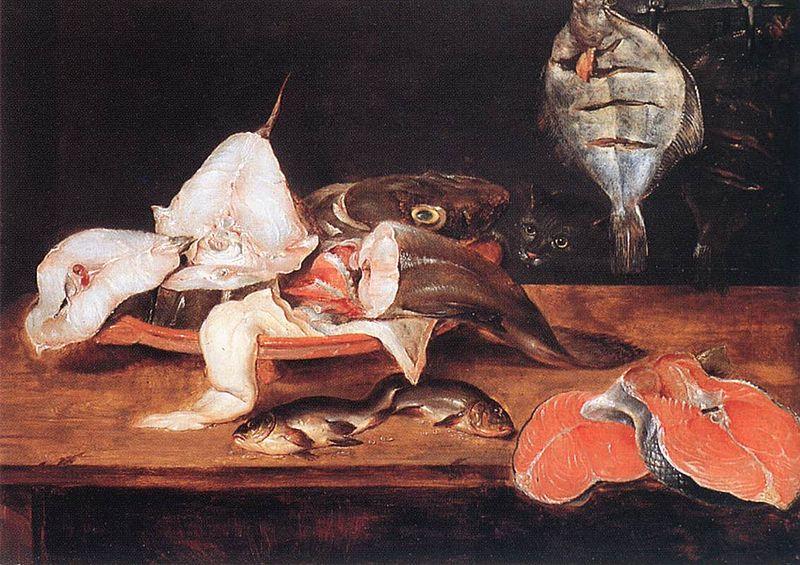 Alexander Adriaenssen Still-Life with Fish oil painting picture